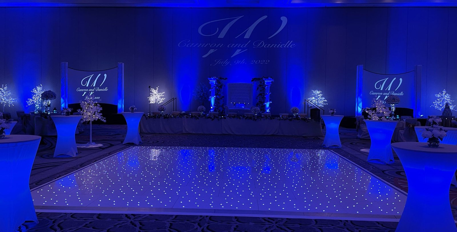 Audix Entertainment DJ booth setup at a wedding reception